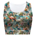 Flamingo Patchwork Sport Bra