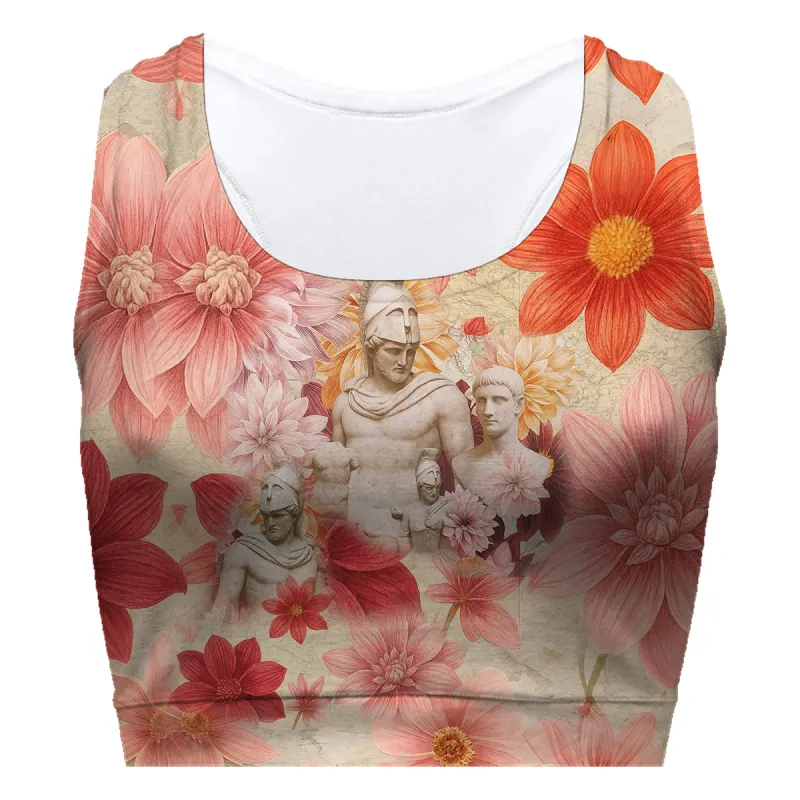 Greek Flowers Sport Bra