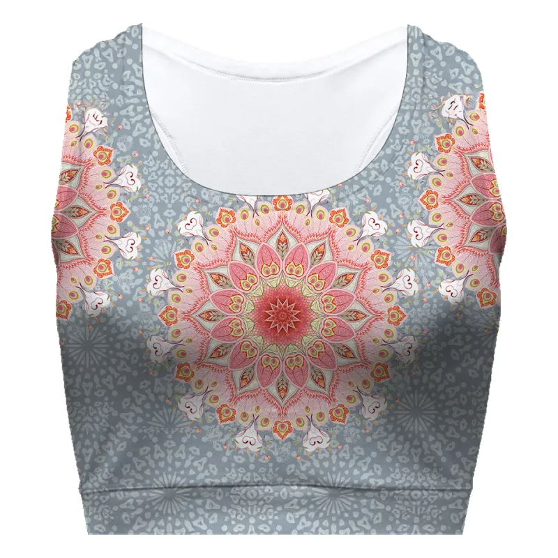 Mandala Pink Sport Bra