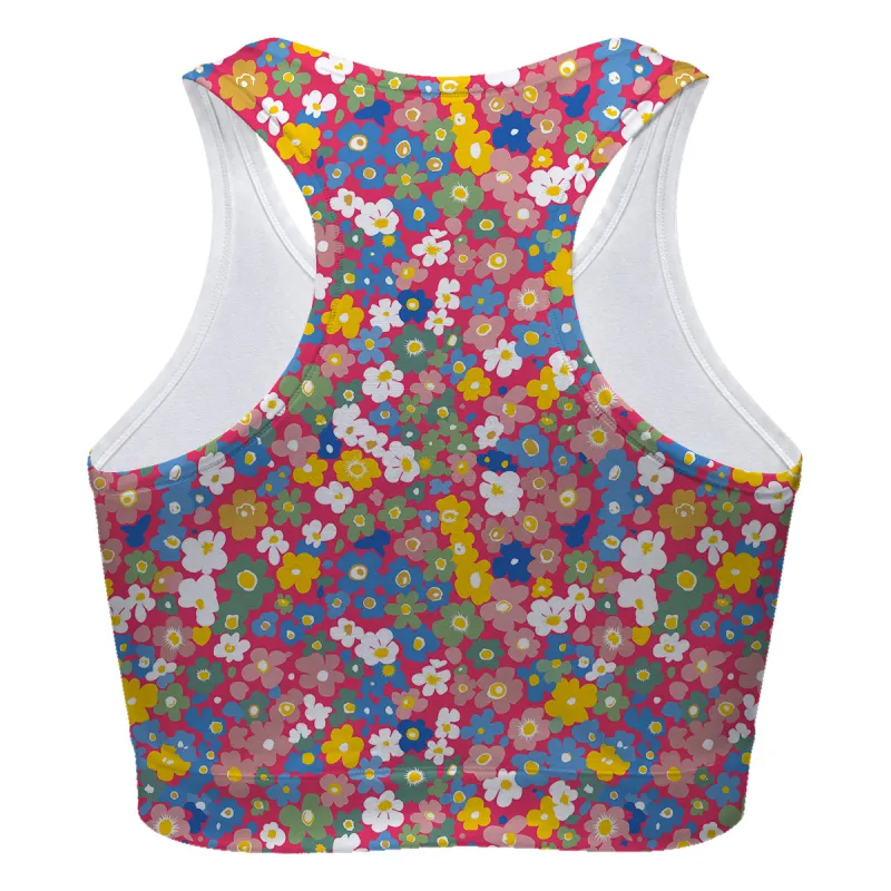 Pink Daisy Sport Bra