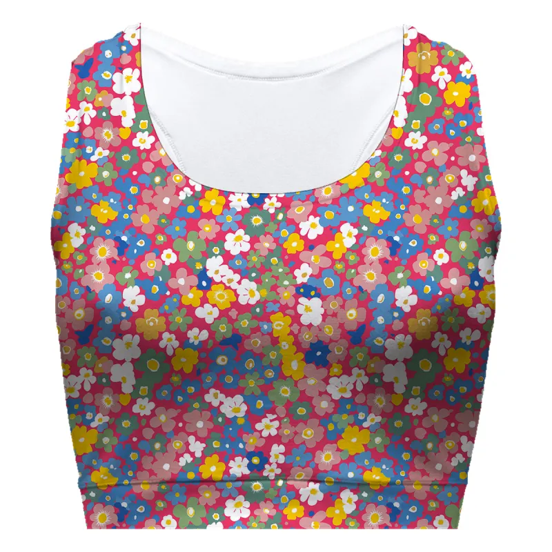 Pink Daisy Sport Bra