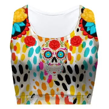 Rainbow Skull Sport Bra