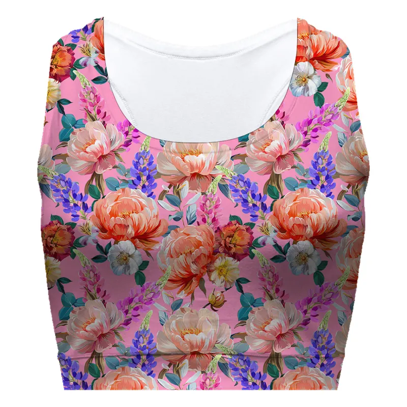 Rose Explosion Sport Bra