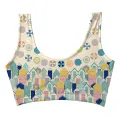 Beach Huts Crop Top