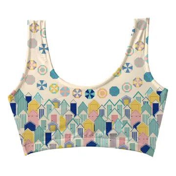 Beach Huts Crop Top