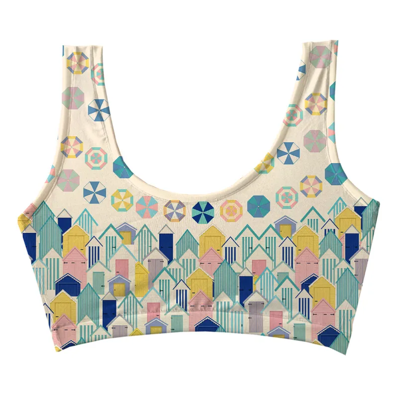 Beach Huts Crop Top