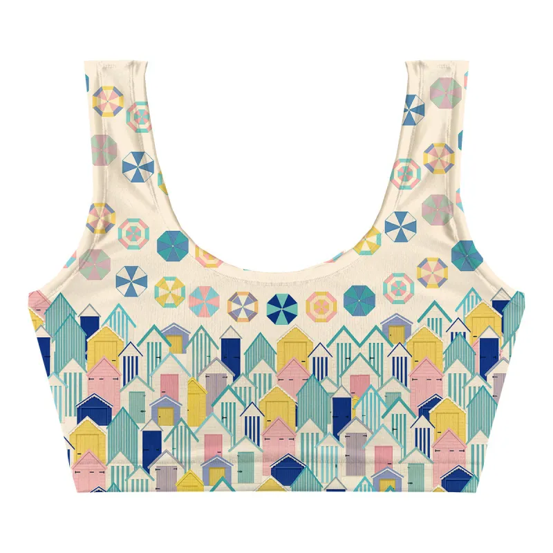 Beach Huts Crop Top