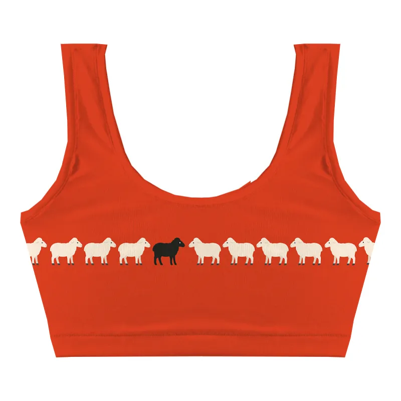 Black Sheep Red Crop Top