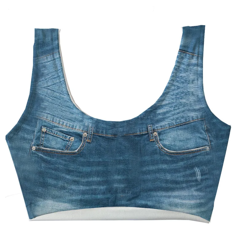 Blue Jeans Crop Top