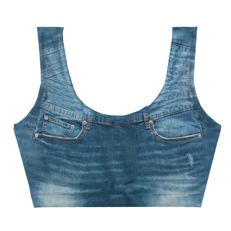 Blue Jeans Crop Top