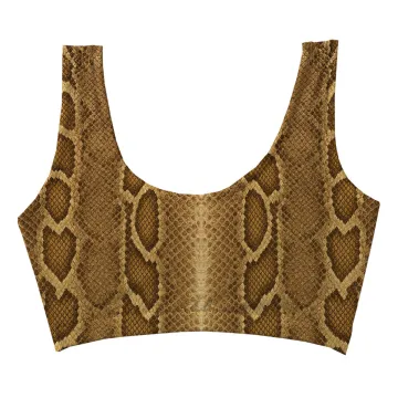 Brown Phyton Crop Top