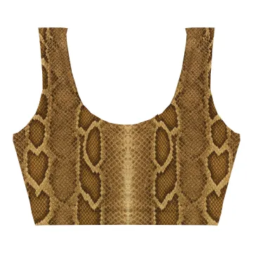 Brown Phyton Crop Top