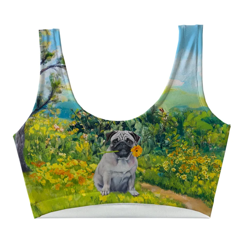 Flower Dog Crop Top