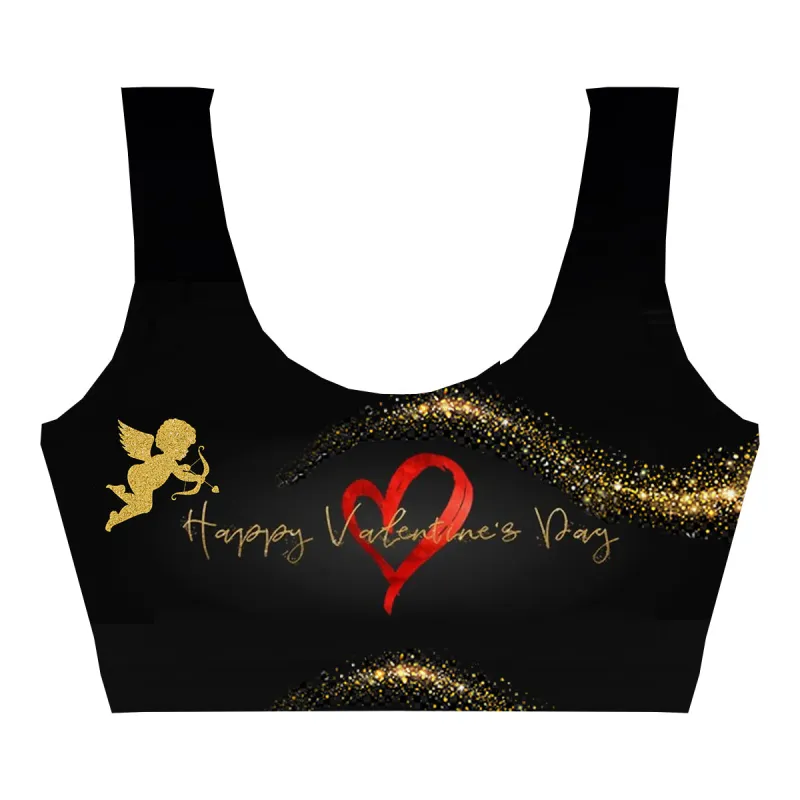 Gold Valentines Crop Top