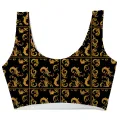 Golden Peacock Crop Top
