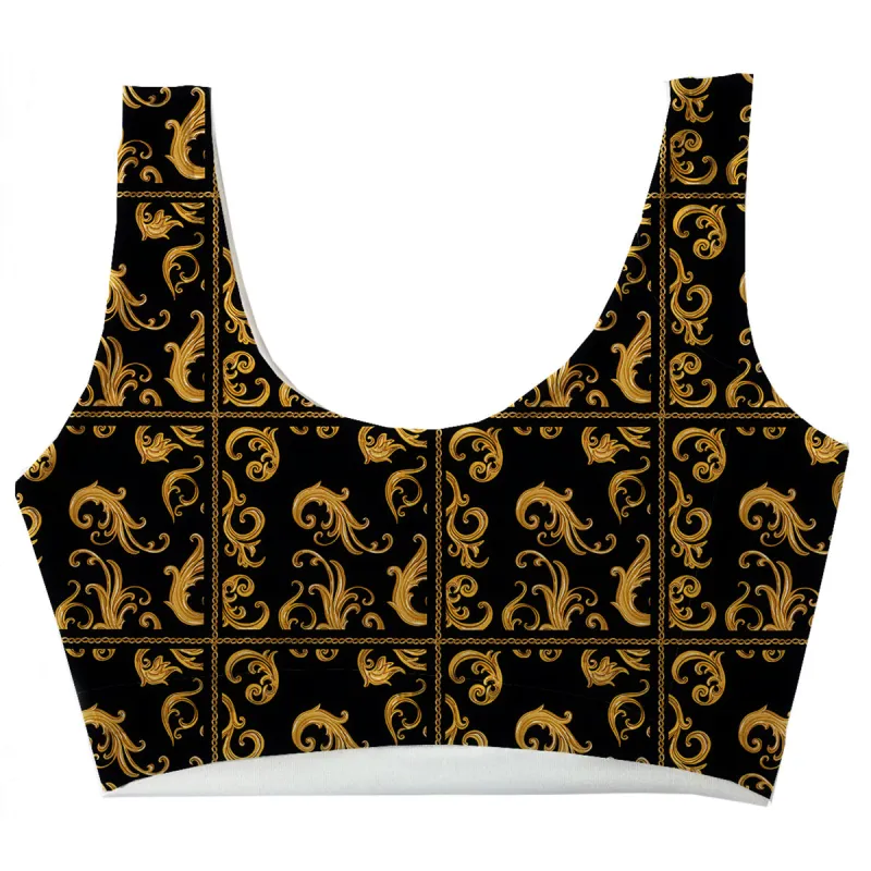 Golden Peacock Crop Top