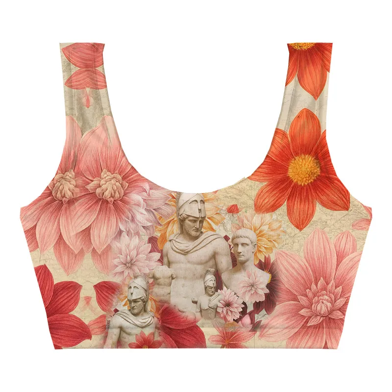 Greek Flowers Crop Top