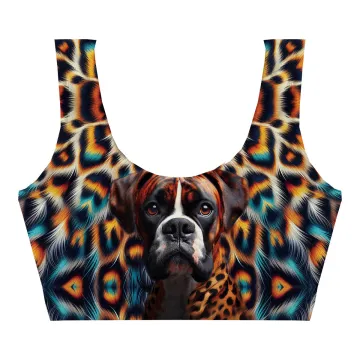 Leopard Dog Crop Top