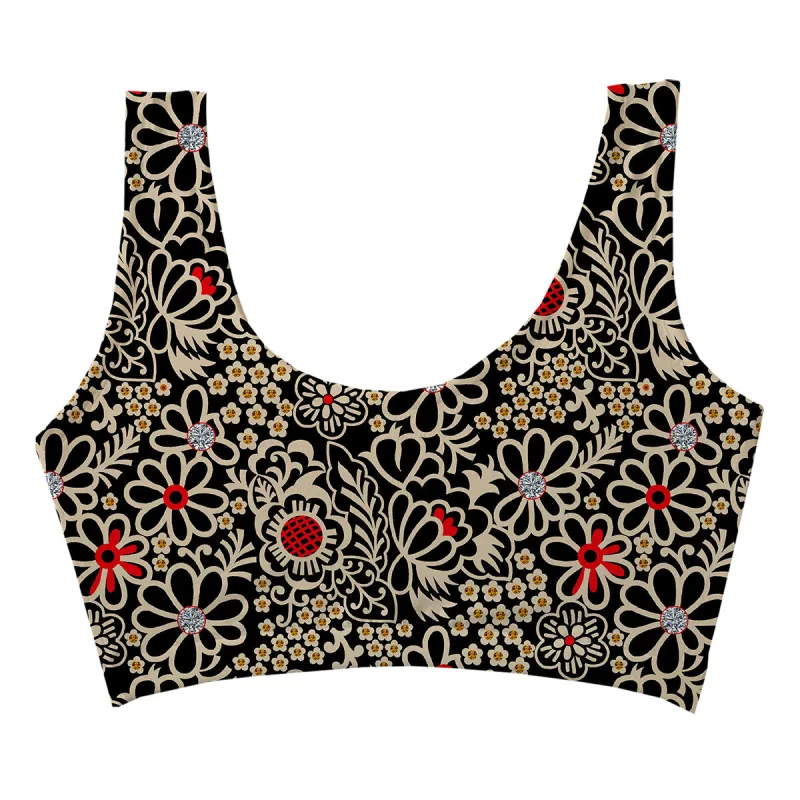 Midnight Bloom Crop Top