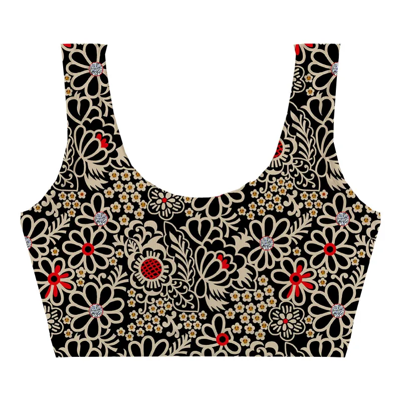 Midnight Bloom Crop Top