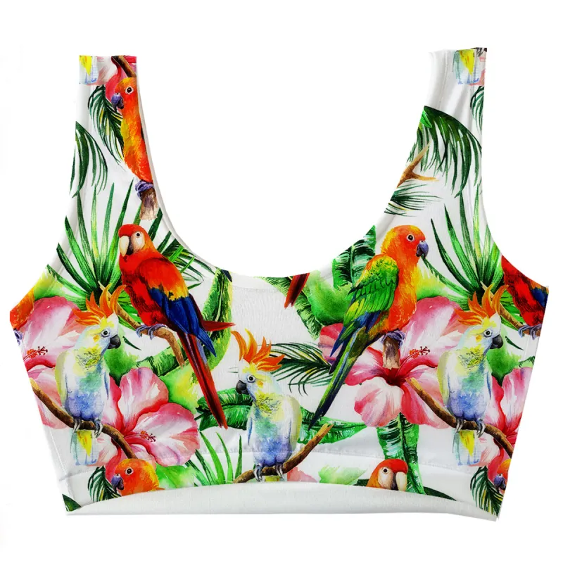 Parrots Talk Crop Top