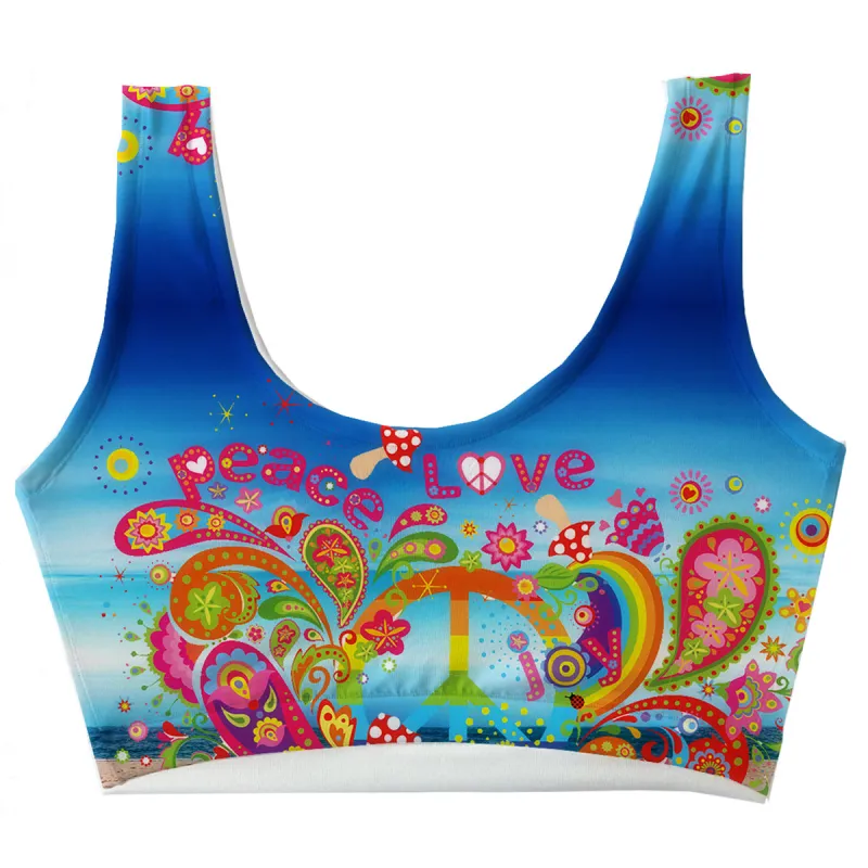 Peace And Love Crop Top