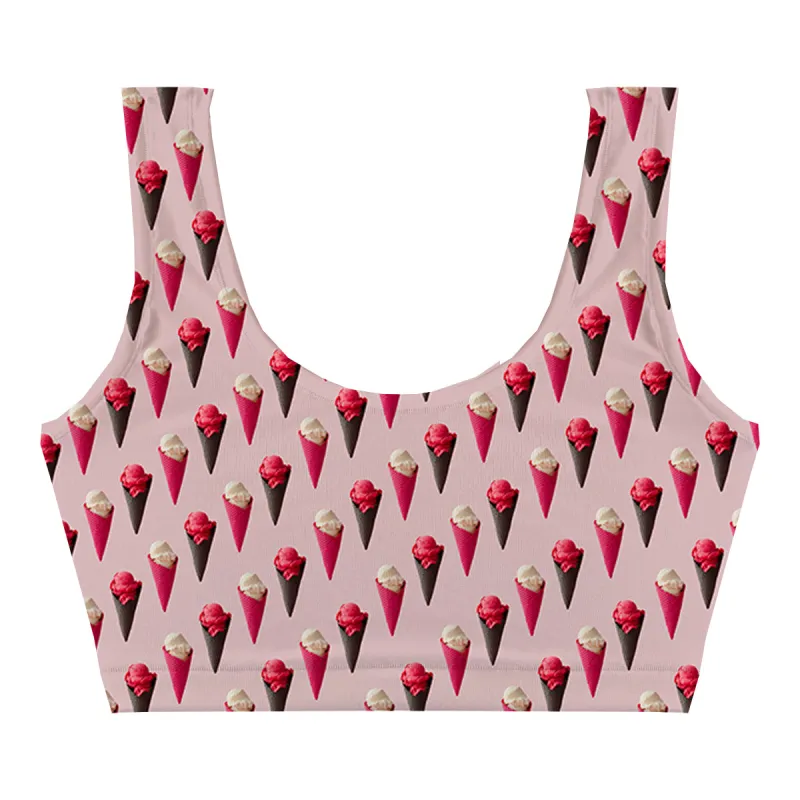 Pink Ice Cream Crop Top