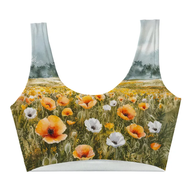 Poppy Field Crop Top