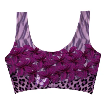 Purple Leaf Crop Top