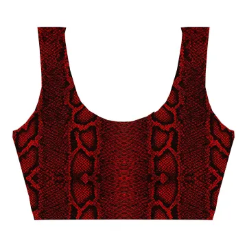 Red Phyton Crop Top