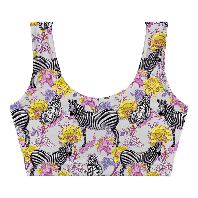 Zebras Flirt Crop Top