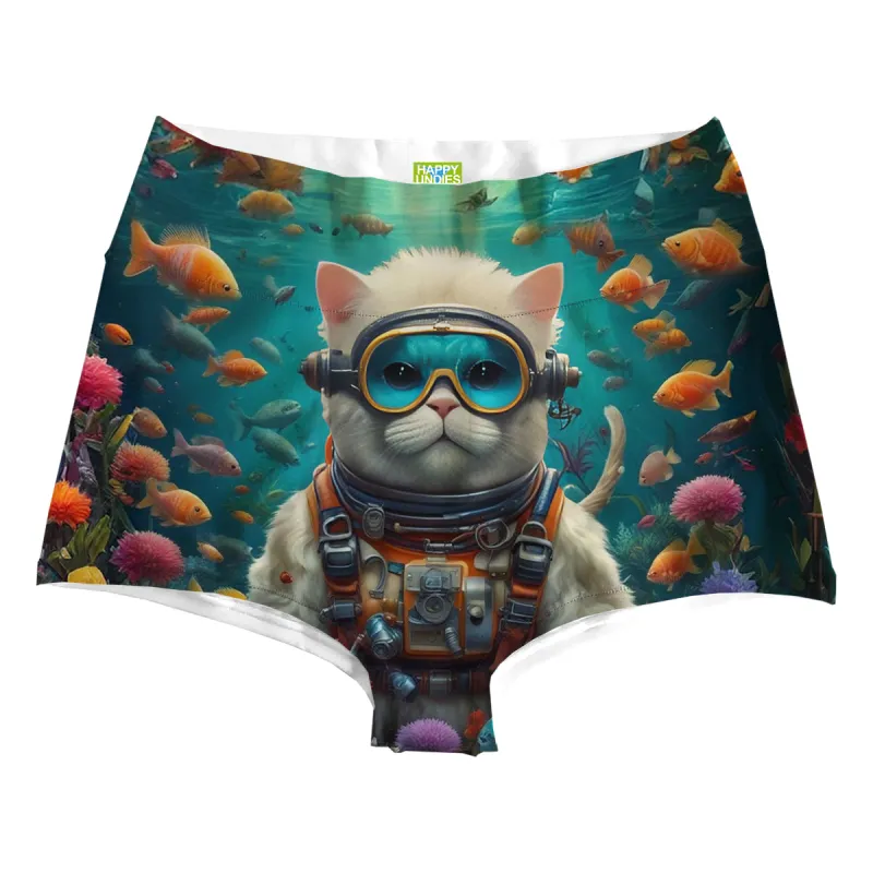 Diving Cat Highwaist