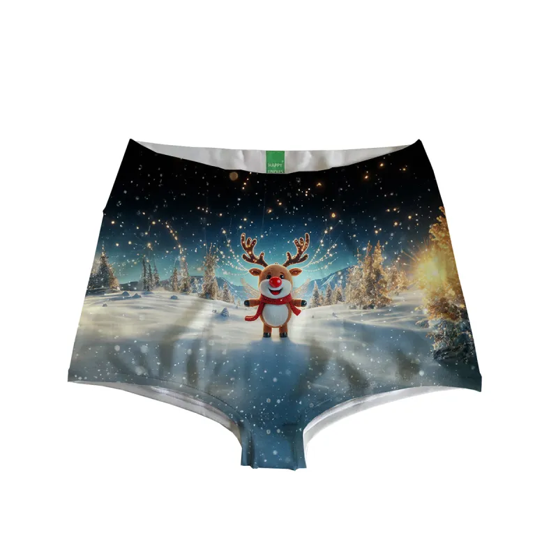 Snowy Reindeer Highwaist