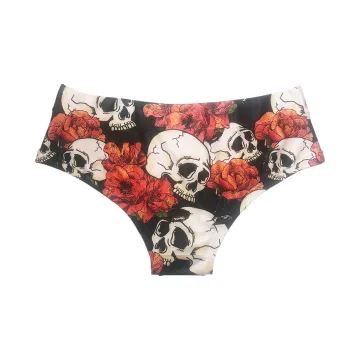 Red Roses Skull Hipster