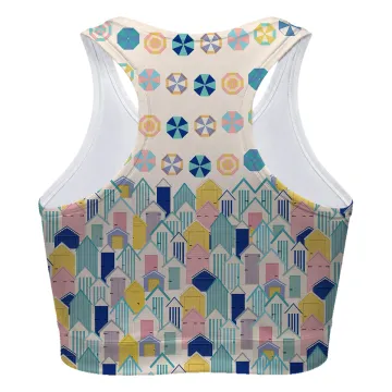 Beach Huts Sport Bra
