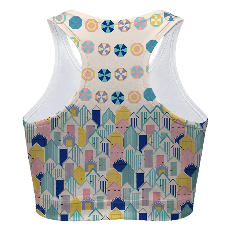 Beach Huts Sport Bra