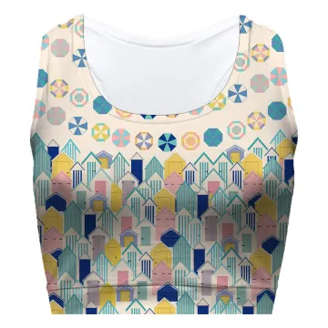Beach Huts Sport Bra