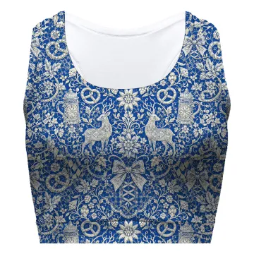 Blue Wiesn Sport Bra