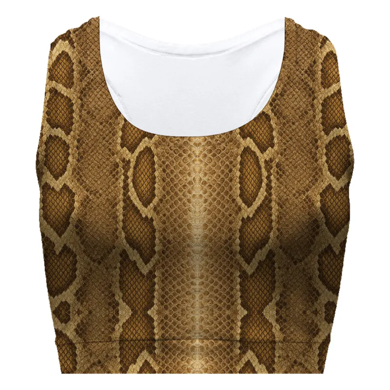 Brown Phyton Sport Bra