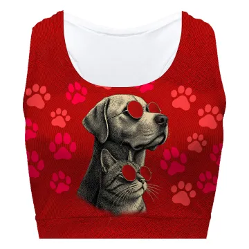 Cat And Dog Sport Bra
