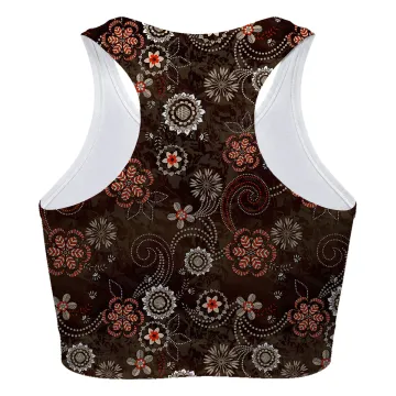 Ethnic Flowers Sport Bra