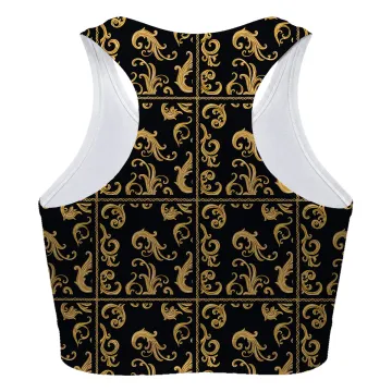 Golden Peacocks Sport Bra