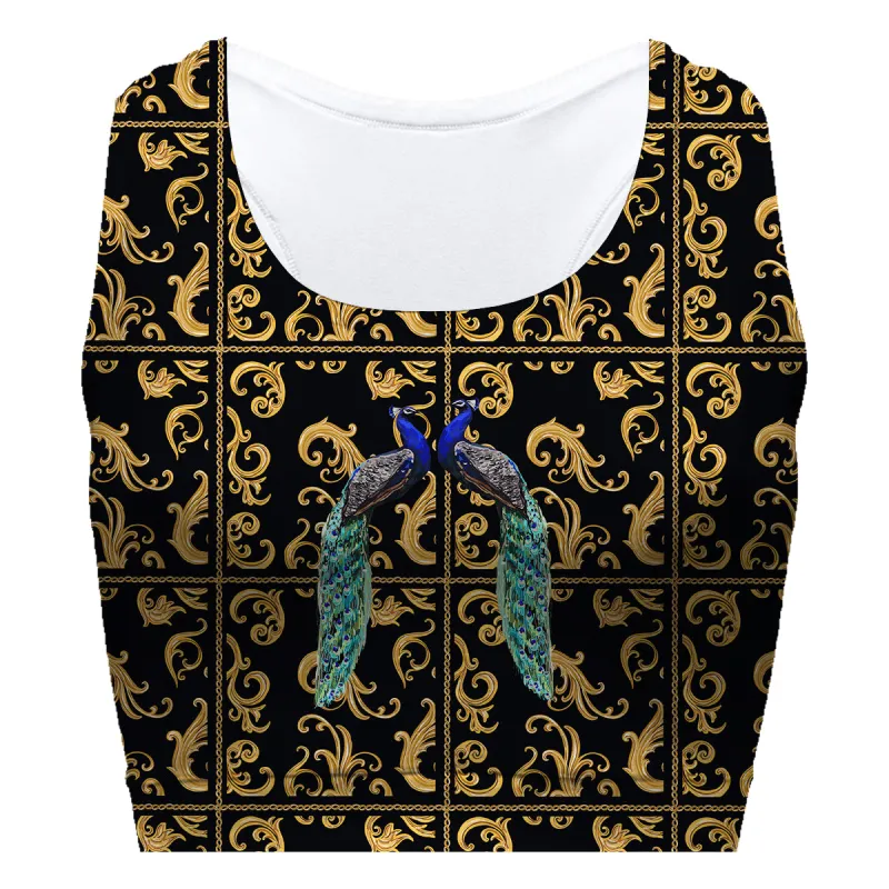 Golden Peacocks Sport Bra