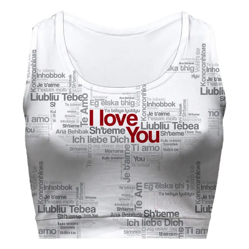 Love You Too Sport Bra