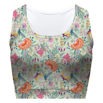 Pastel Flowers Sport Bra