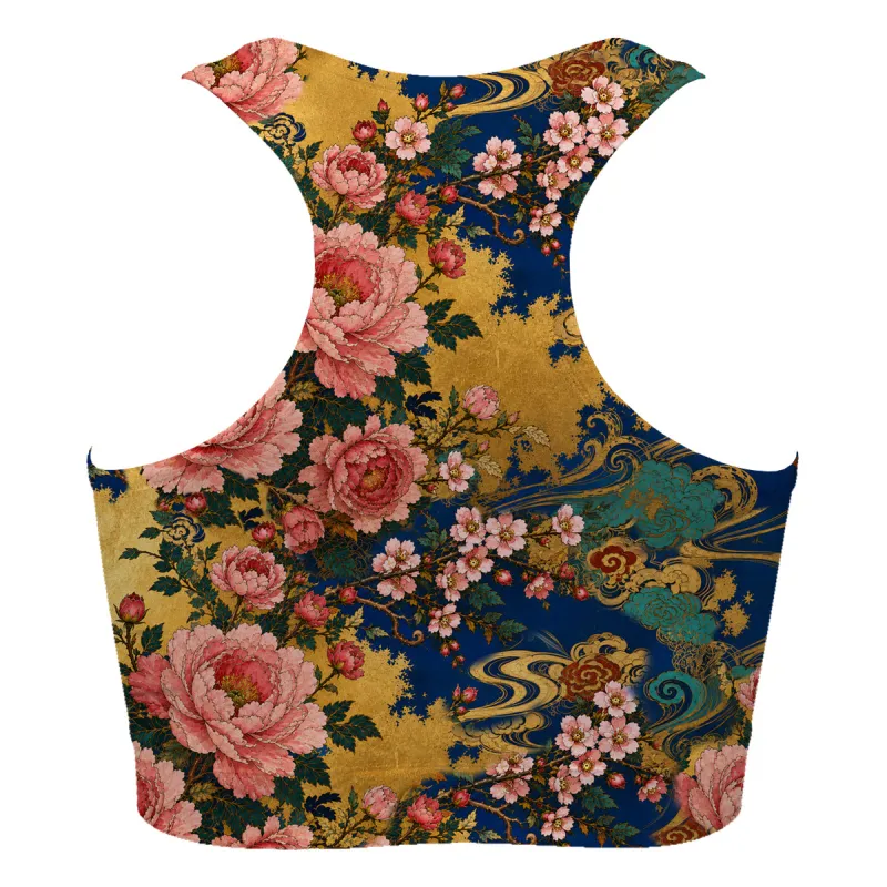 Peony Bird Sport Bra