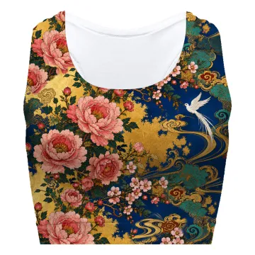 Peony Bird Sport Bra