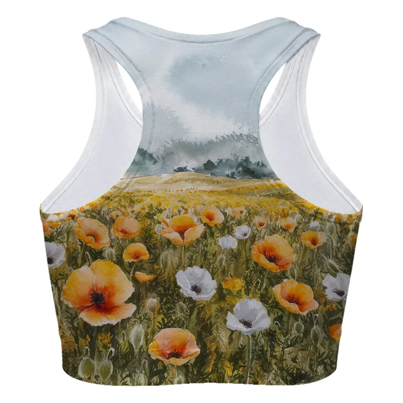 Poppy Field Sport Bra