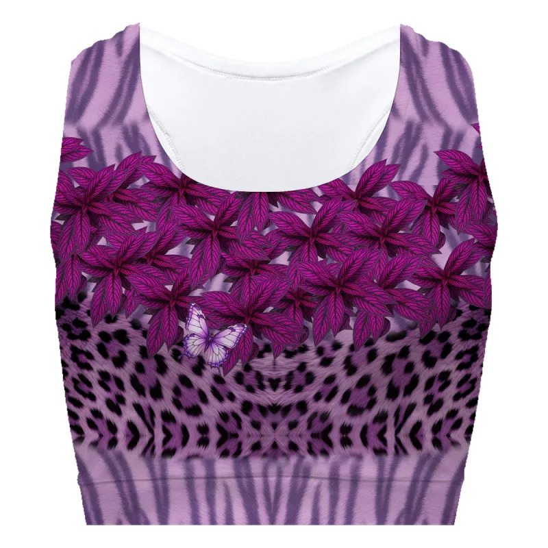 Purple Leaf Sport Bra