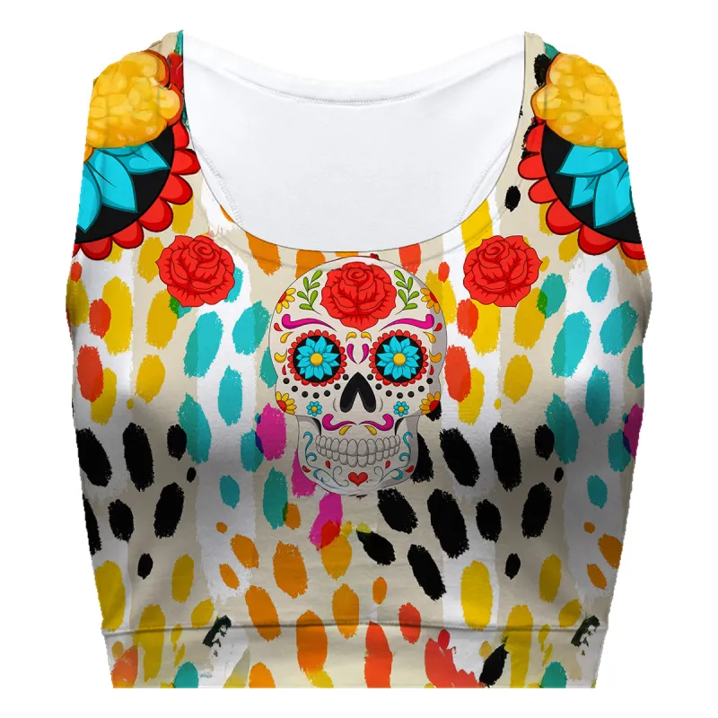 Rainbow Skull Sport Bra